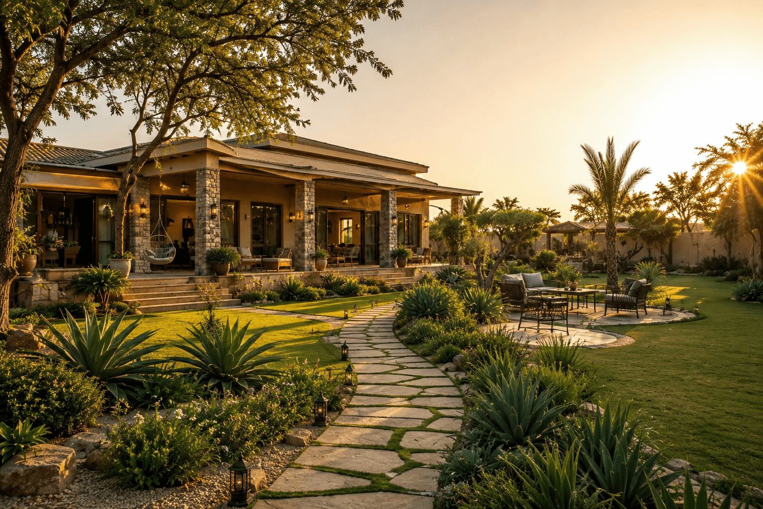 Farmhouse Landscape Design by GreenScape Architects
