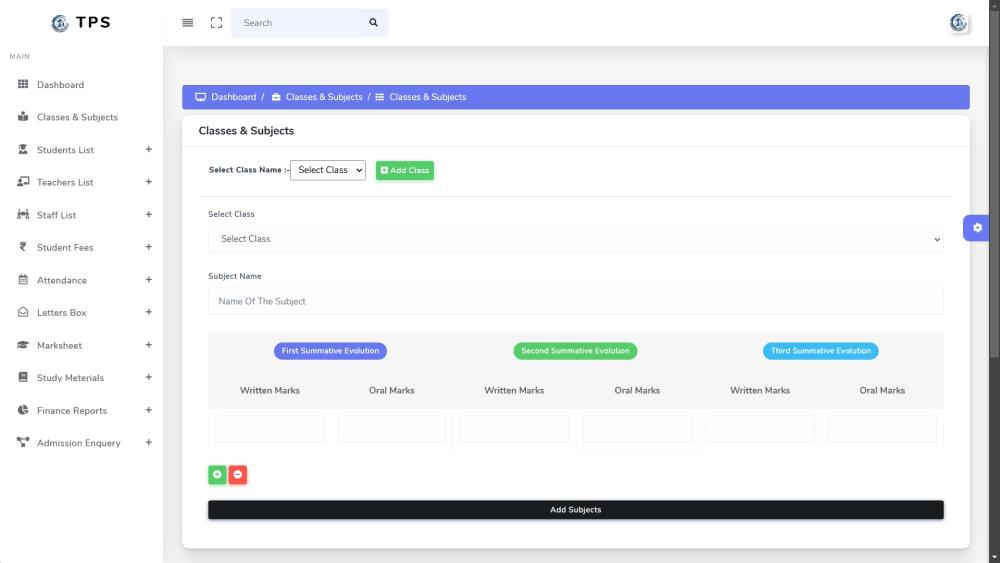 School Management System - Websites
