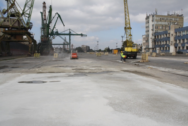 Ремонт на стоманобетонни настилки Пристанище Варна - изток