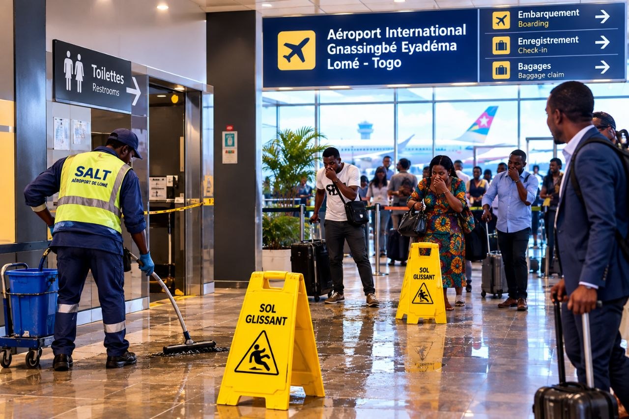 Aéroport de Lomé : la vérité sur la  fuite de caca  devenue virale