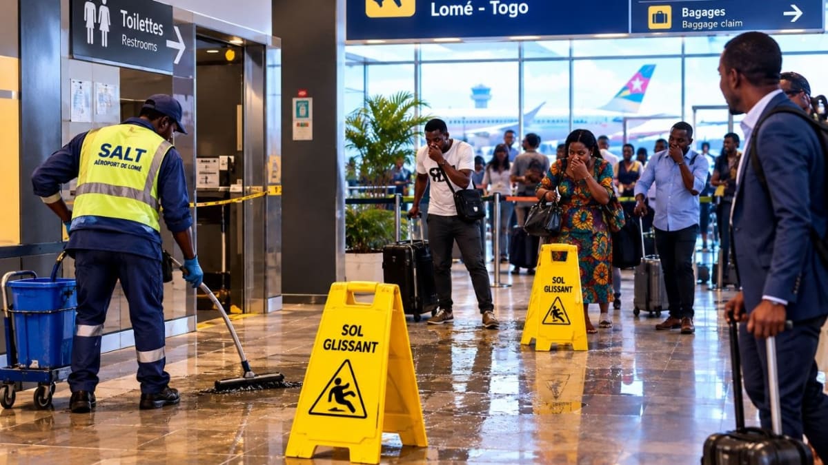 Aéroport de Lomé : la vérité sur la  fuite de caca  devenue virale