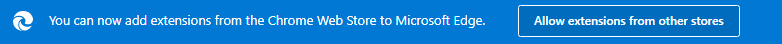 edge Allow Extensins from other stores