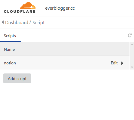 Cloudfalre Add script