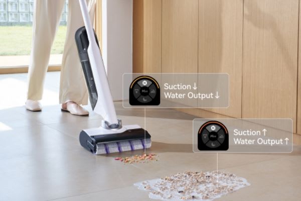 A modern cleaning device demonstrates features comparing dust mop vs vacuum for effective floor maintenance.