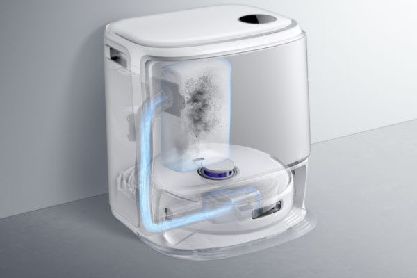 最新のロボット掃除機の内部構造を示しています。シルバーウィークに便利な家電です。