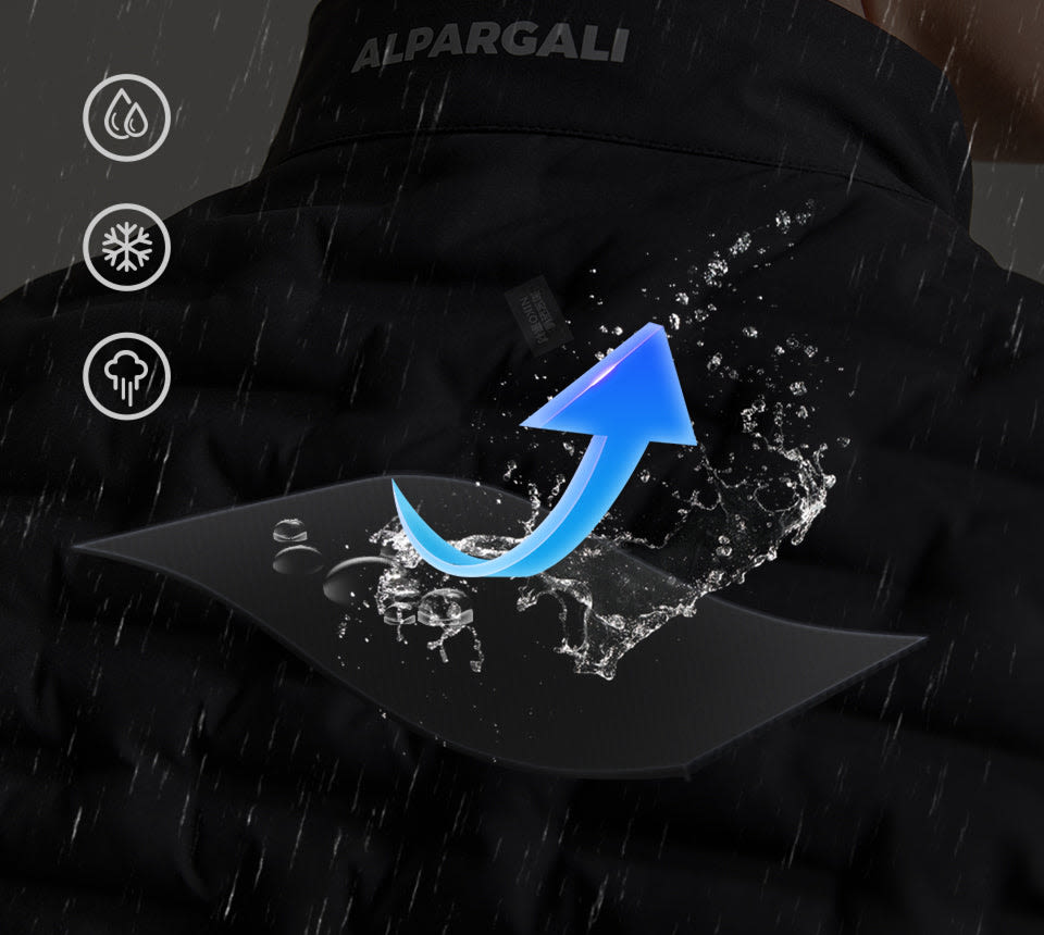 A waterproof jacket featuring teflon coated fabric for enhanced durability and protection against the elements.