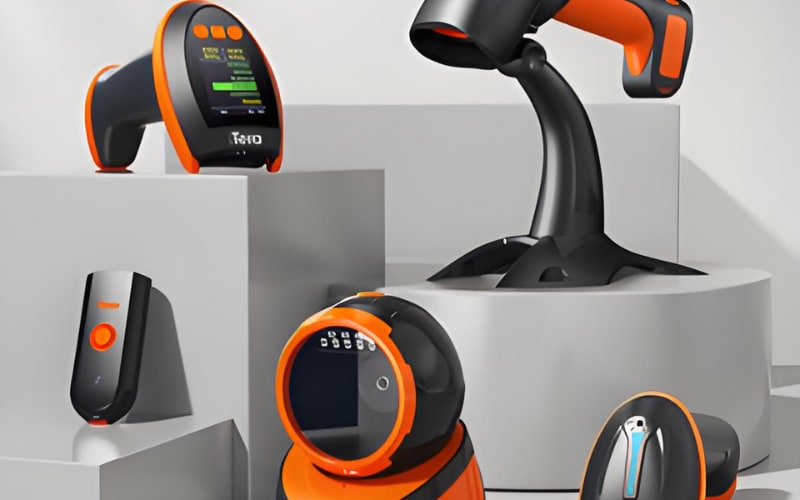 A collection of barcode scanners showcasing their modern design and features, highlighting their barcode scanner compatibility.
