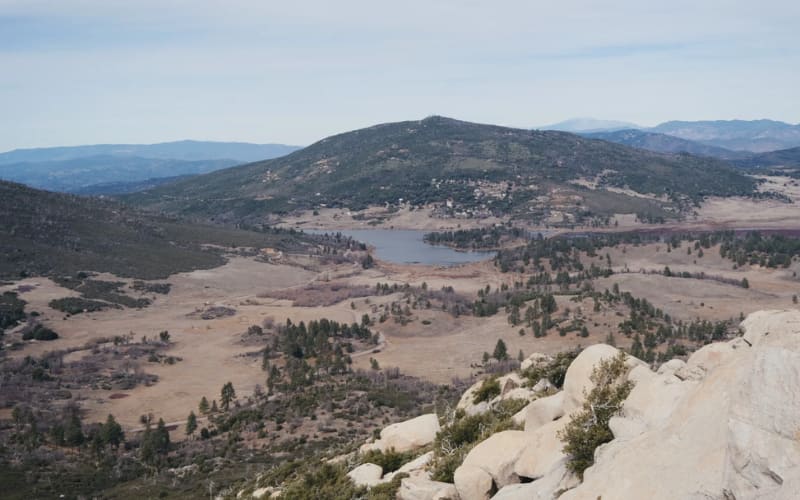 A panoramic view of a serene landscape, showcasing one of the best hikes in San Diego.