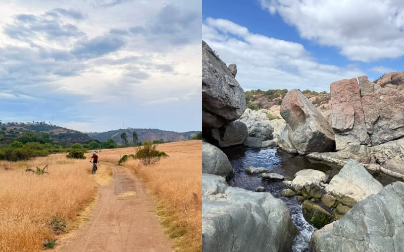 Scenic landscape featuring hiking trails and rocky terrain, perfect for exploring the best hikes in San Diego.