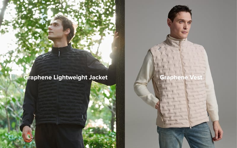 Outdoor clothing featuring graphene, ideal for comfort during Yellowstone hikes.