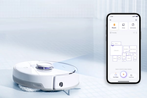 A robot vacuum and smartphone app for efficiently teaching how to teach your robot vacuum to avoid obstacles.