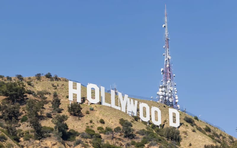 The iconic Hollywood sign perched on a hillside, a highlight among the best hikes in LA.