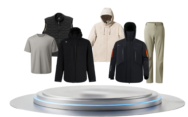 Stylish outdoor apparel ideal for the best hikes in Arizona, featuring jackets, shirts, and pants.