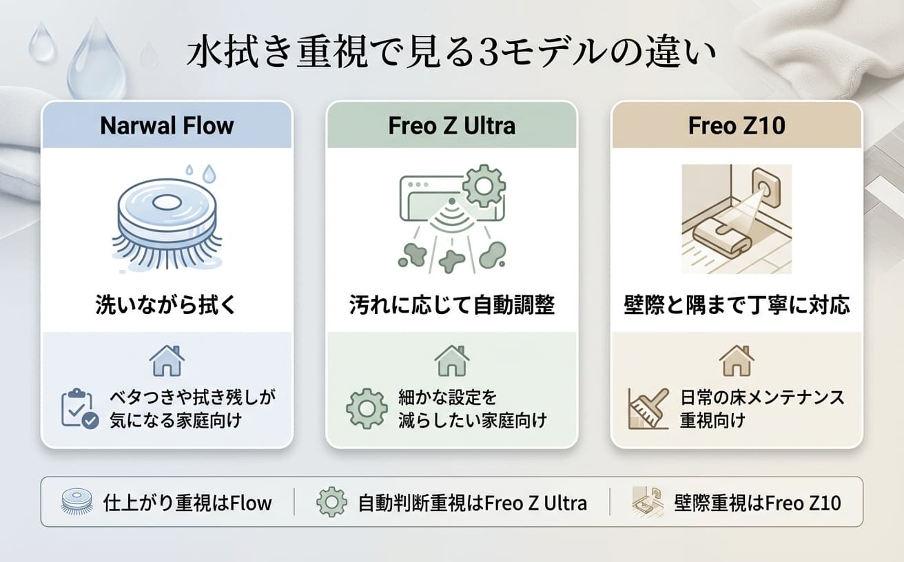 ナーワルのロボット掃除機はどれがいい？Flow・Freo Z Ultra・Freo Z10