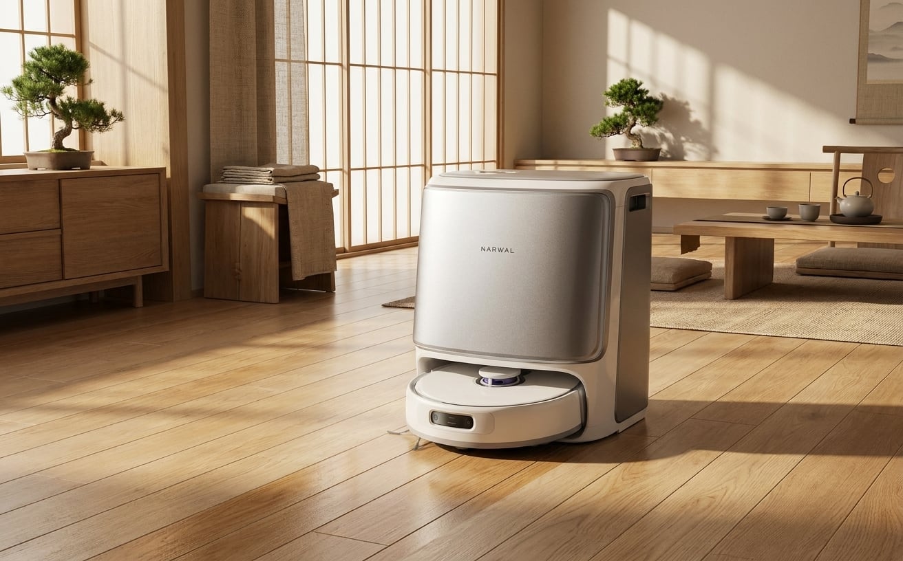 部屋に置かれた掃除ロボットは、家が汚いと感じるストレスを軽減する助けになります。