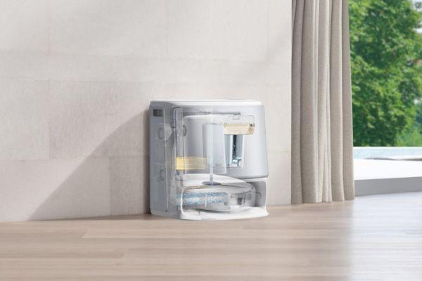 A modern cleaning appliance positioned in a bright room, ideal for efficient vacation home cleaning tasks.
