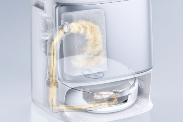 Diagram showing the internal components of a robot vacuum, highlighting its effectiveness as the best robot vacuum for sand.