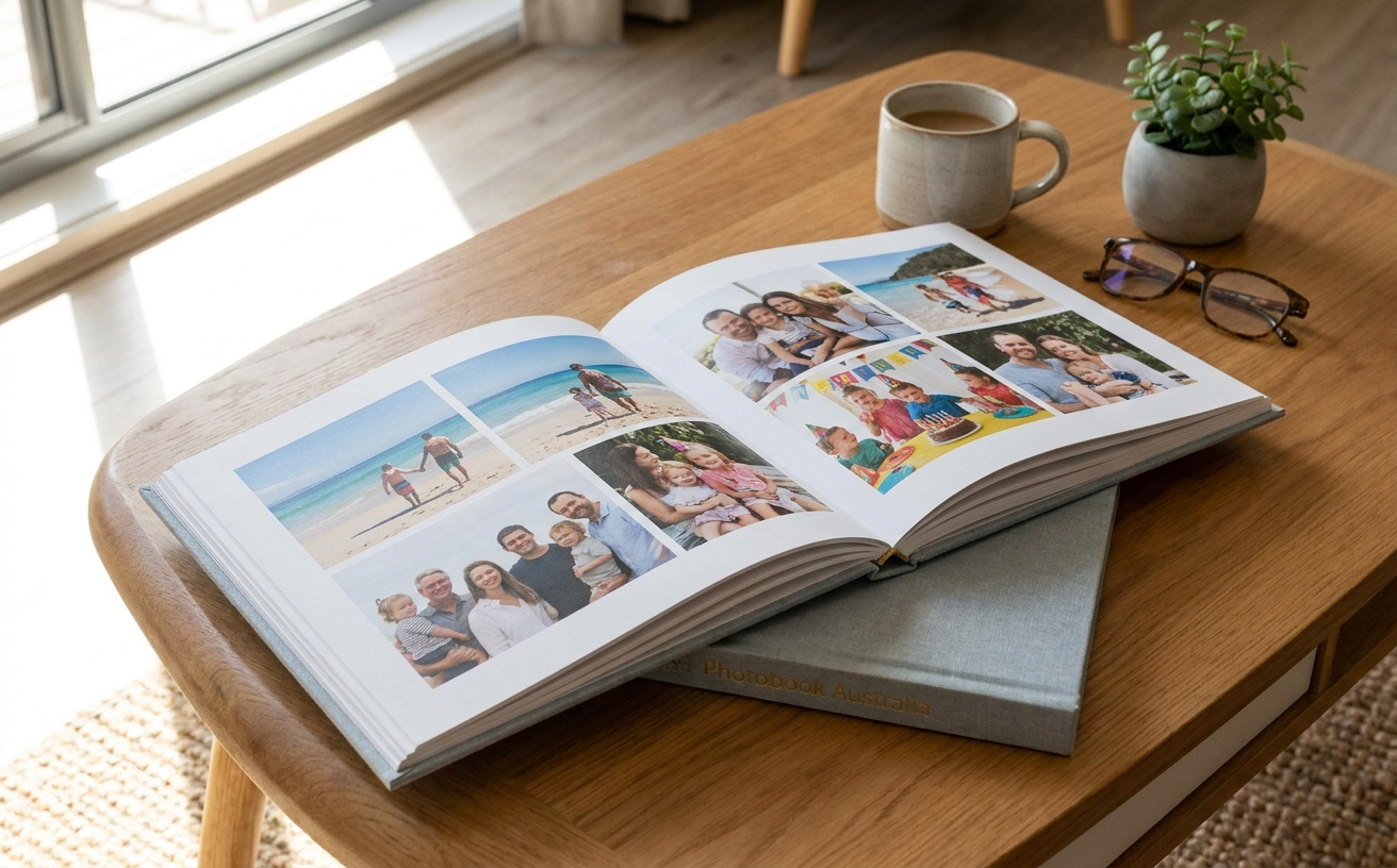 A beautifully crafted family photo book, ideal for celebrating what are the best Mother's Day gifts in Australia 2026.
