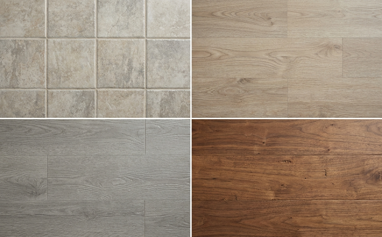 Variety of flooring textures with options to ensure clean sticky floors and enhance the aesthetic of any space.