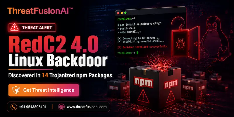 RedC2 4.0 Linux Backdoor Discovered in 14 Trojanized npm Packages