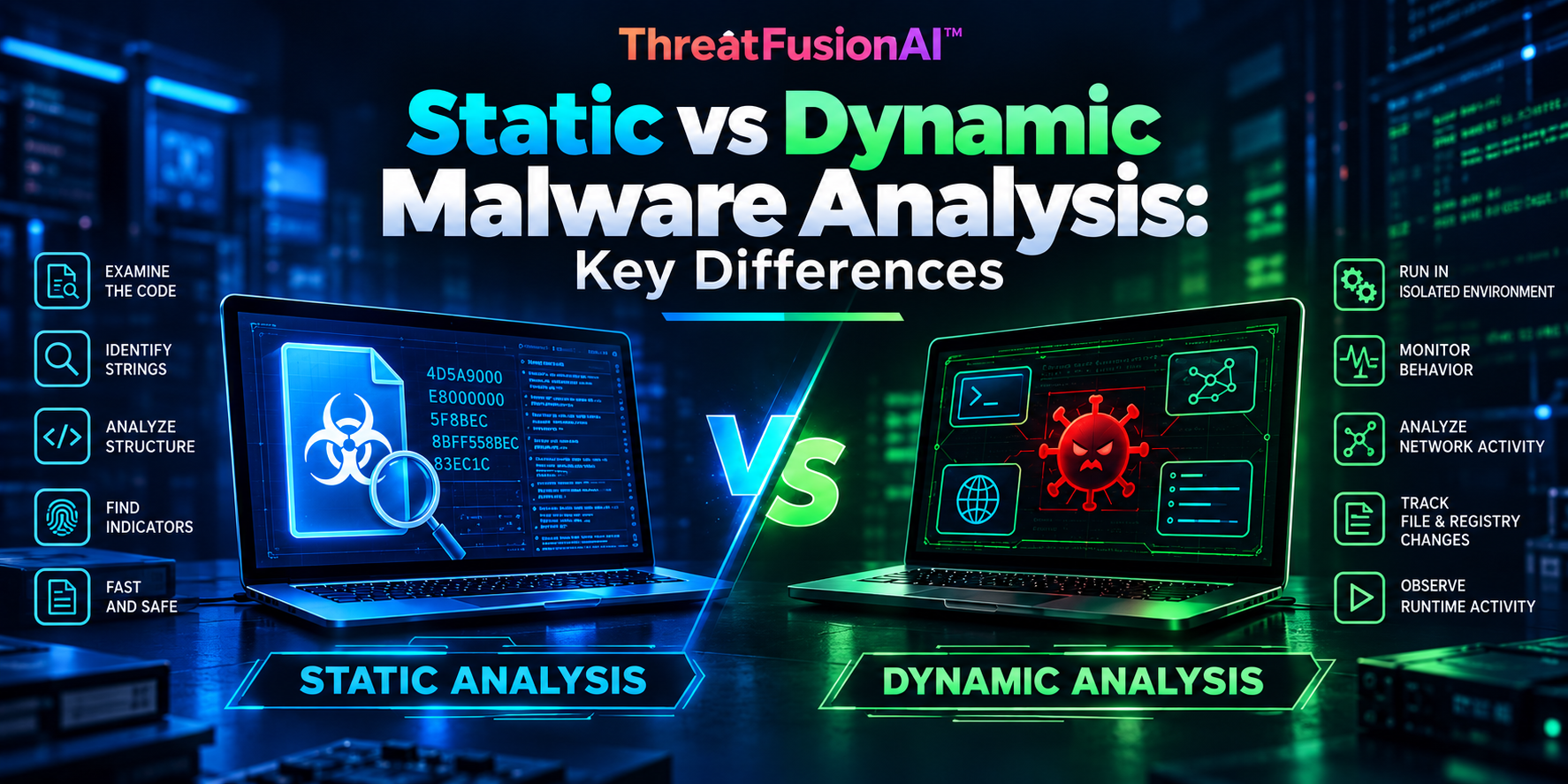 image shows static-vs-dynamic-malware