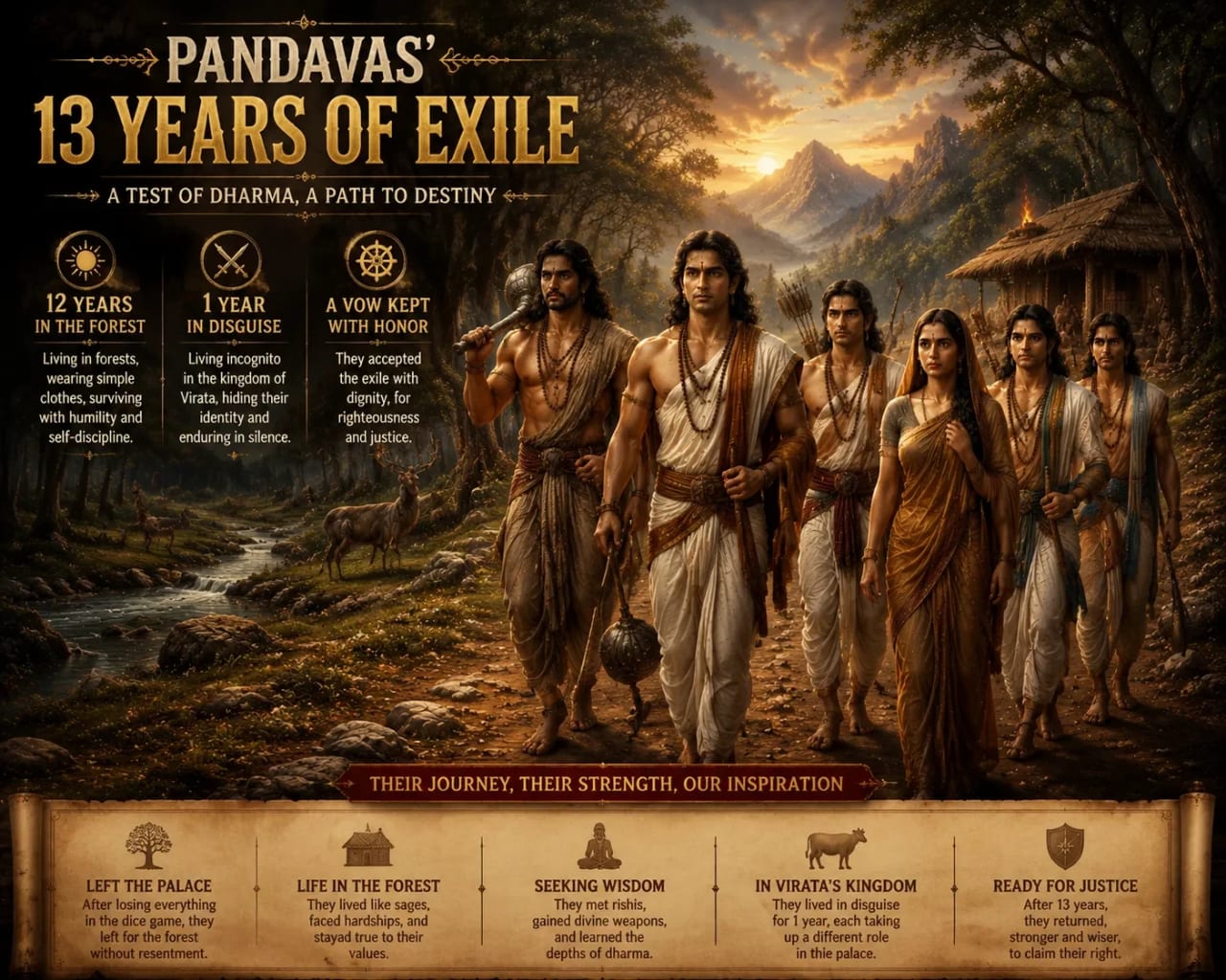 Pandavas' 13 Years of Exile
