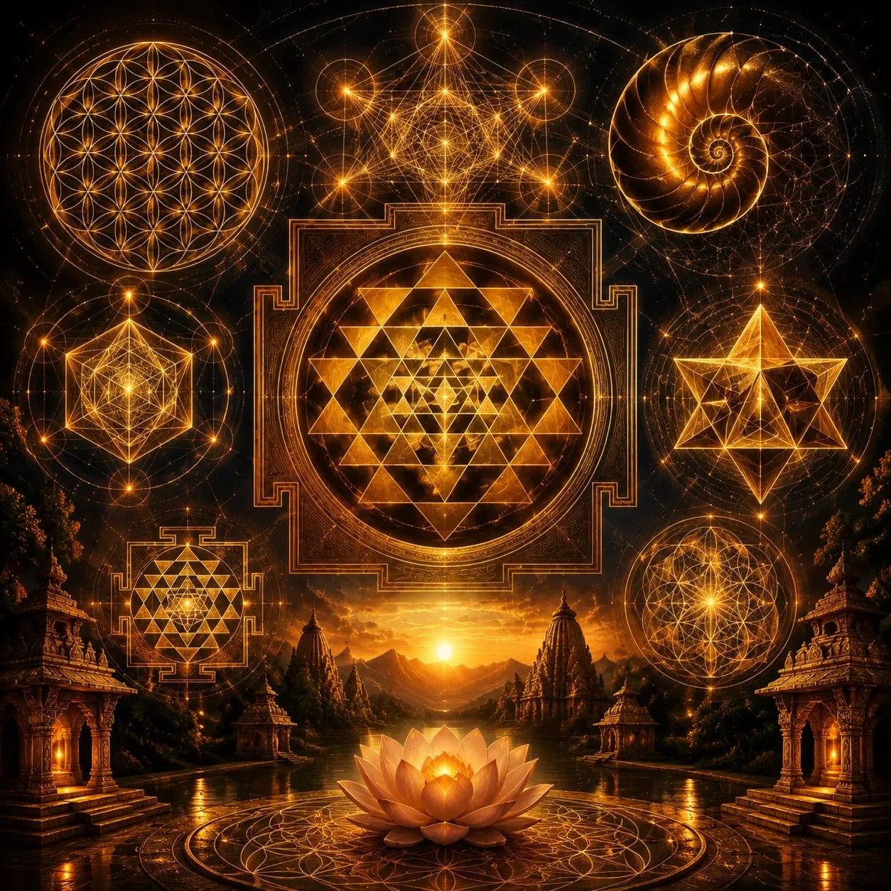 Sacred Geometry in Hindu Temples and Nature