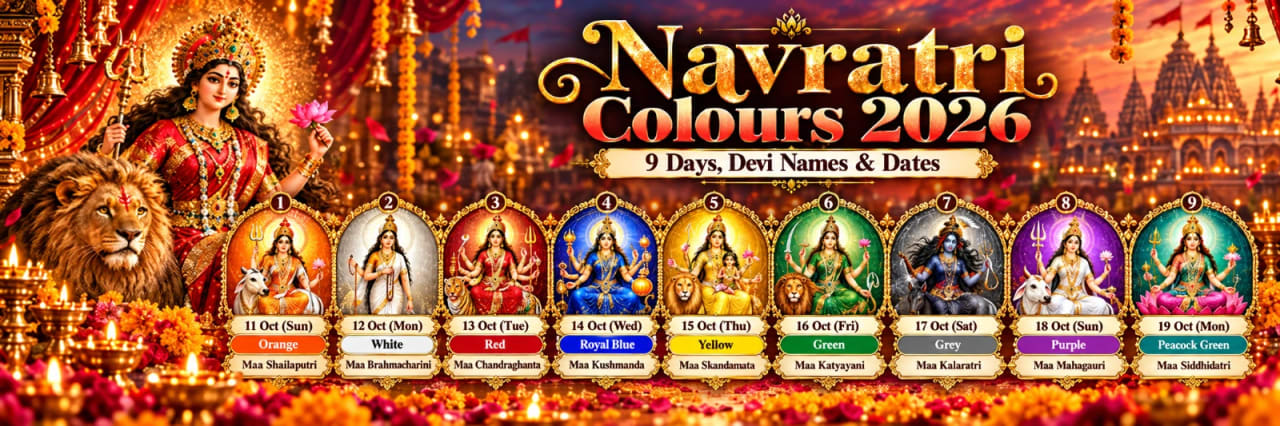 Navratri Colours 2026: 9 Days, Devi Names & Dates
