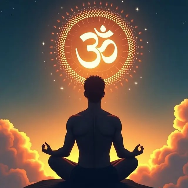 Om Chanting Mantra Blissful Meditation