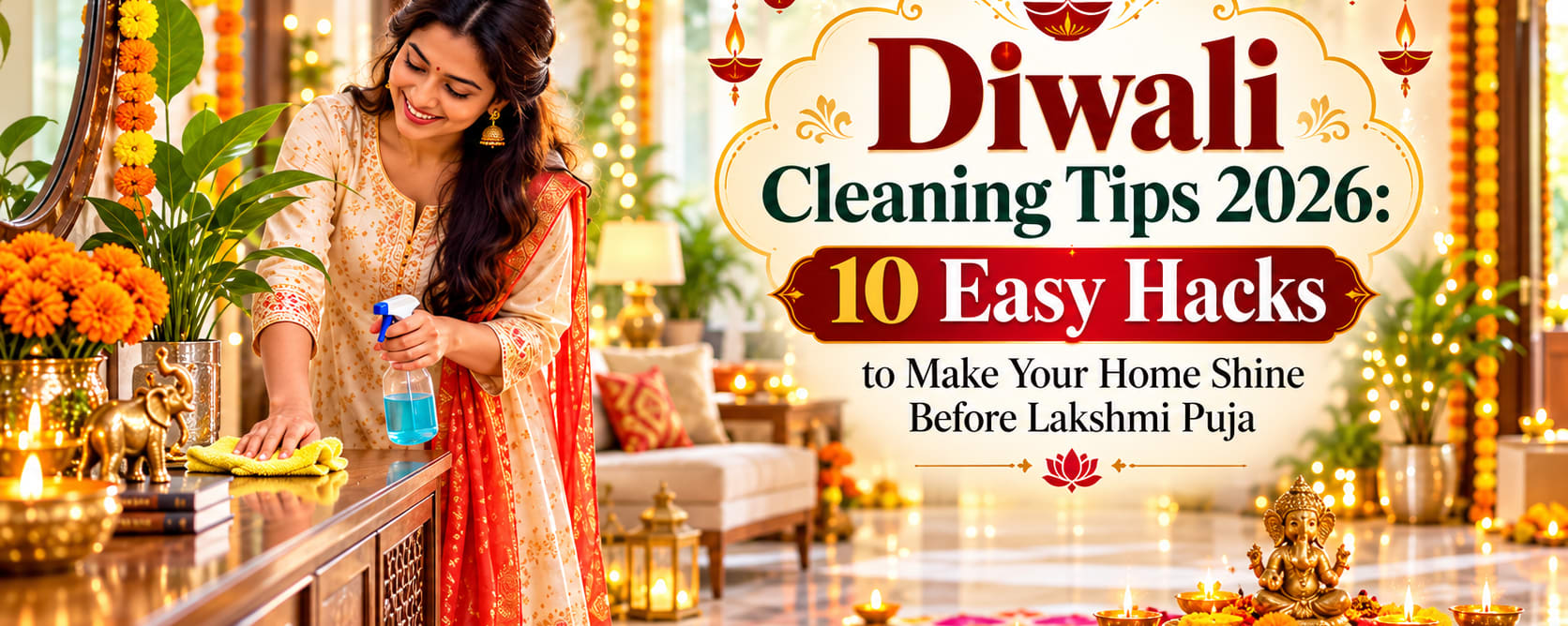 Diwali Cleaning Tips 2026: 10 Easy Hacks to Make Your Home Shine Before Lakshmi Puja