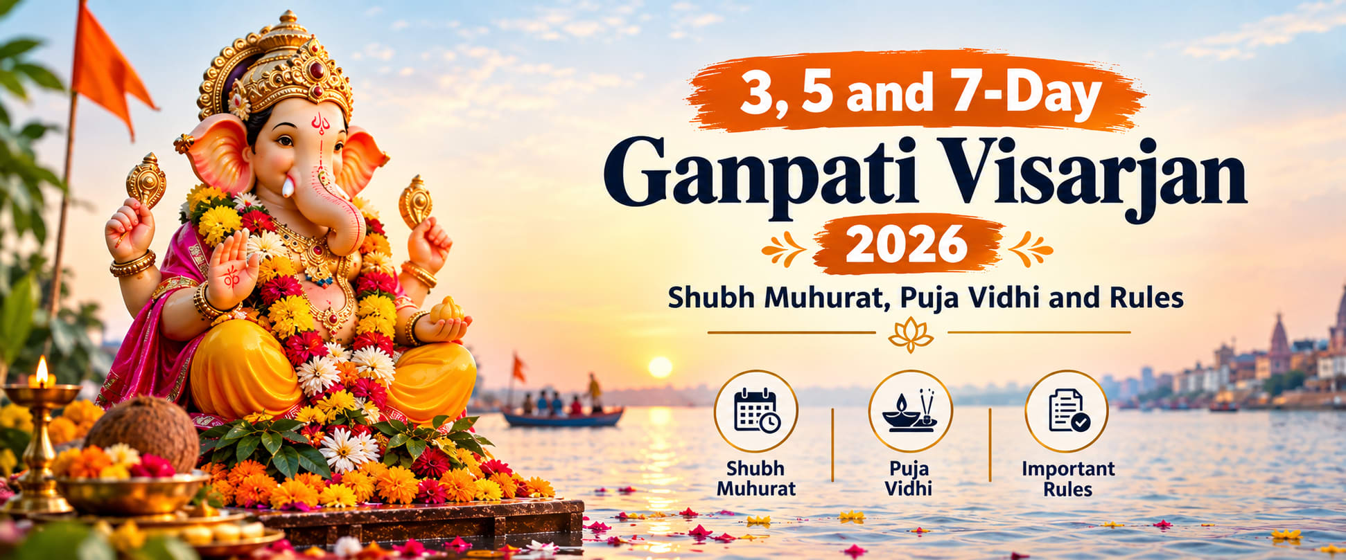 3, 5 and 7-Day Ganpati Visarjan 2026: Shubh Muhurat, Puja Vidhi and Rules