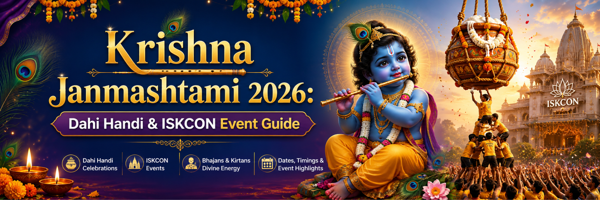 Krishna Janmashtami 2026: Dahi Handi & ISKCON Event Guide