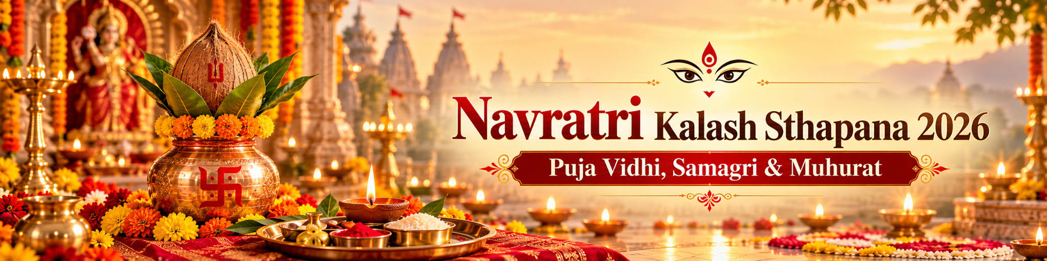 Navratri Kalash Sthapana 2026: Puja Vidhi, Samagri & Muhurat