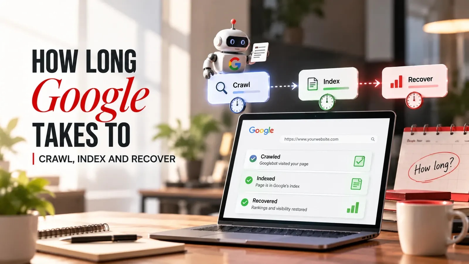 How long Google takes to crawl, index and recover