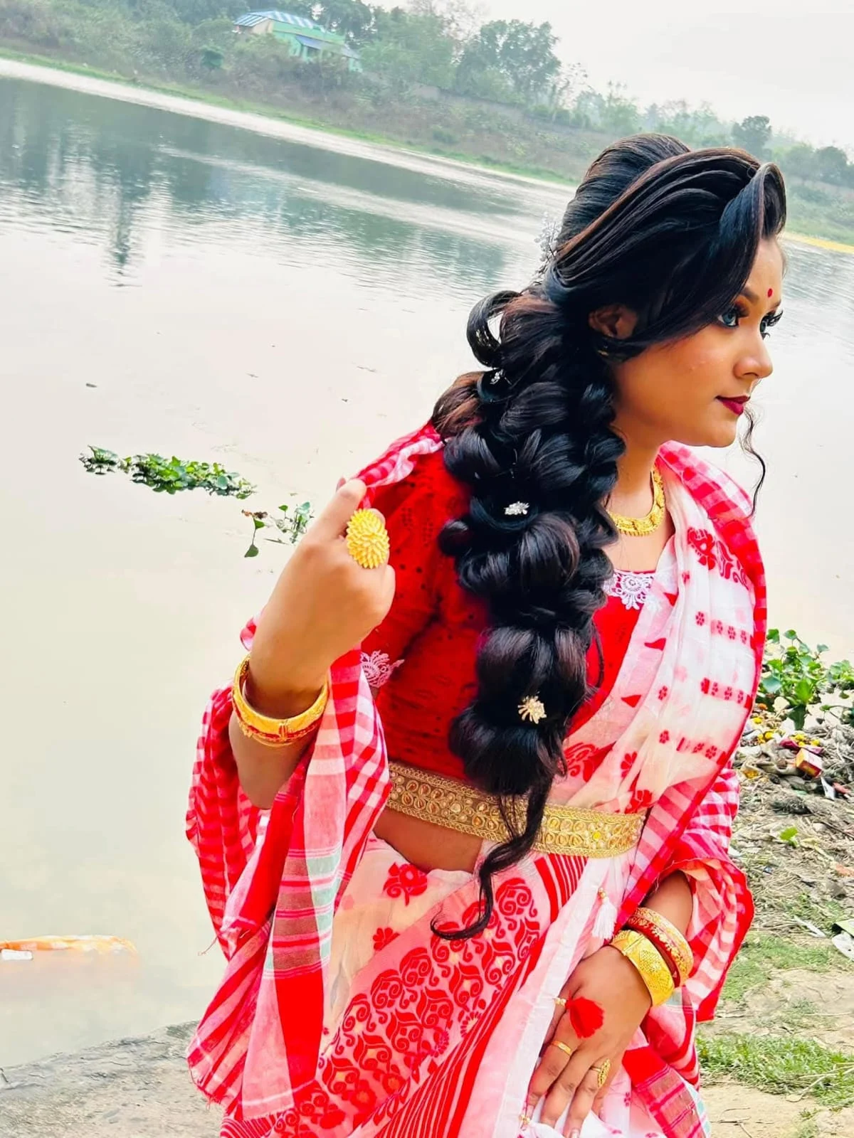 Bengali Traditional Bubble Braid Hairstyle Mioary