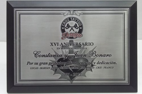 Imagen de producto Plaqueta de Bronce  20 x 30 con Base y Caja  Art. PQB 2030