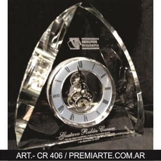 Imagen de producto Reloj de cristal 18 cm x 4 cm de espesor. Art. CR 406