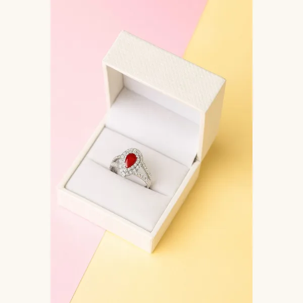 Zircon Ring-171 (Maroon)