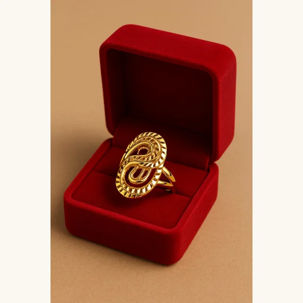 Gold Plated Ring - 175 (Golden)