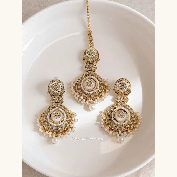 Pearly Earring & Tikka set