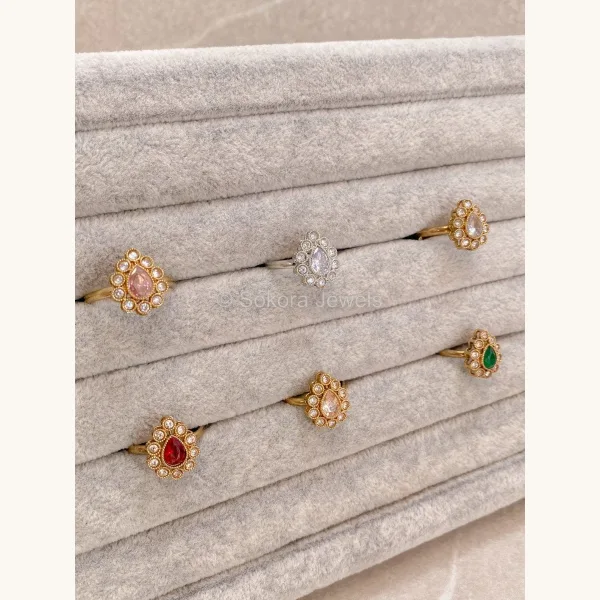 Small Swarna Pendant Ring - 6 Colour Options