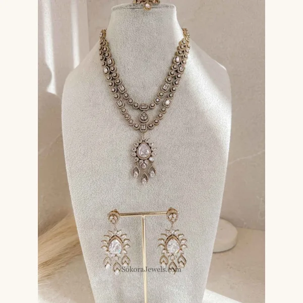 2 line Mid Length Antique Diamante Set