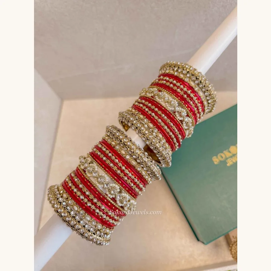 Bridal Red Bangle Set