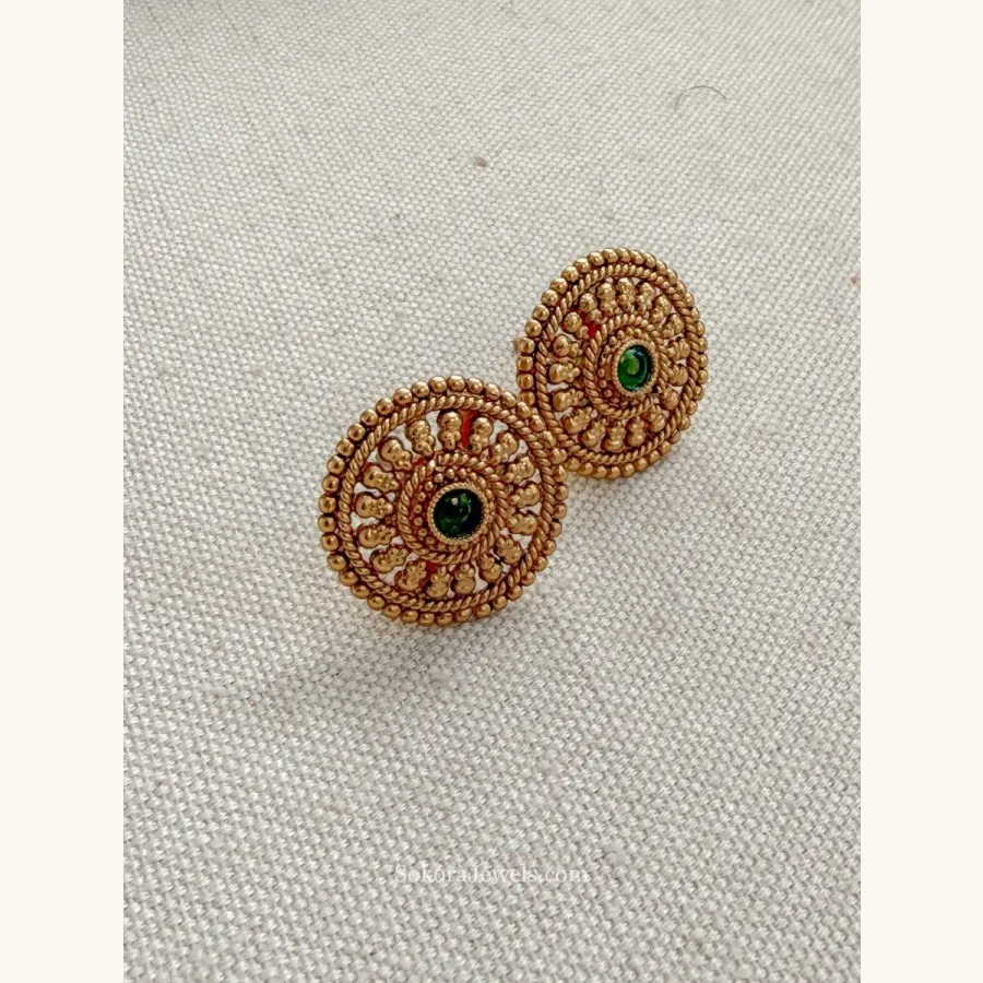 Gem Detail Temple Style Earring Tops