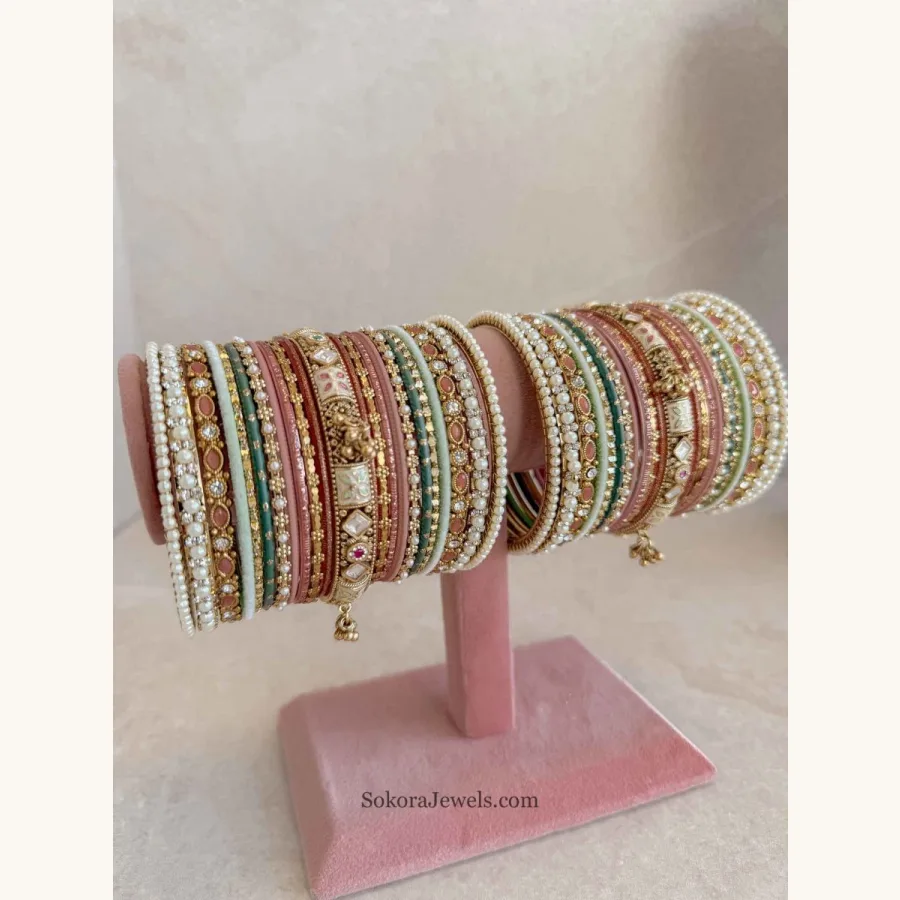 Nanditha Multishade Bangle stack
