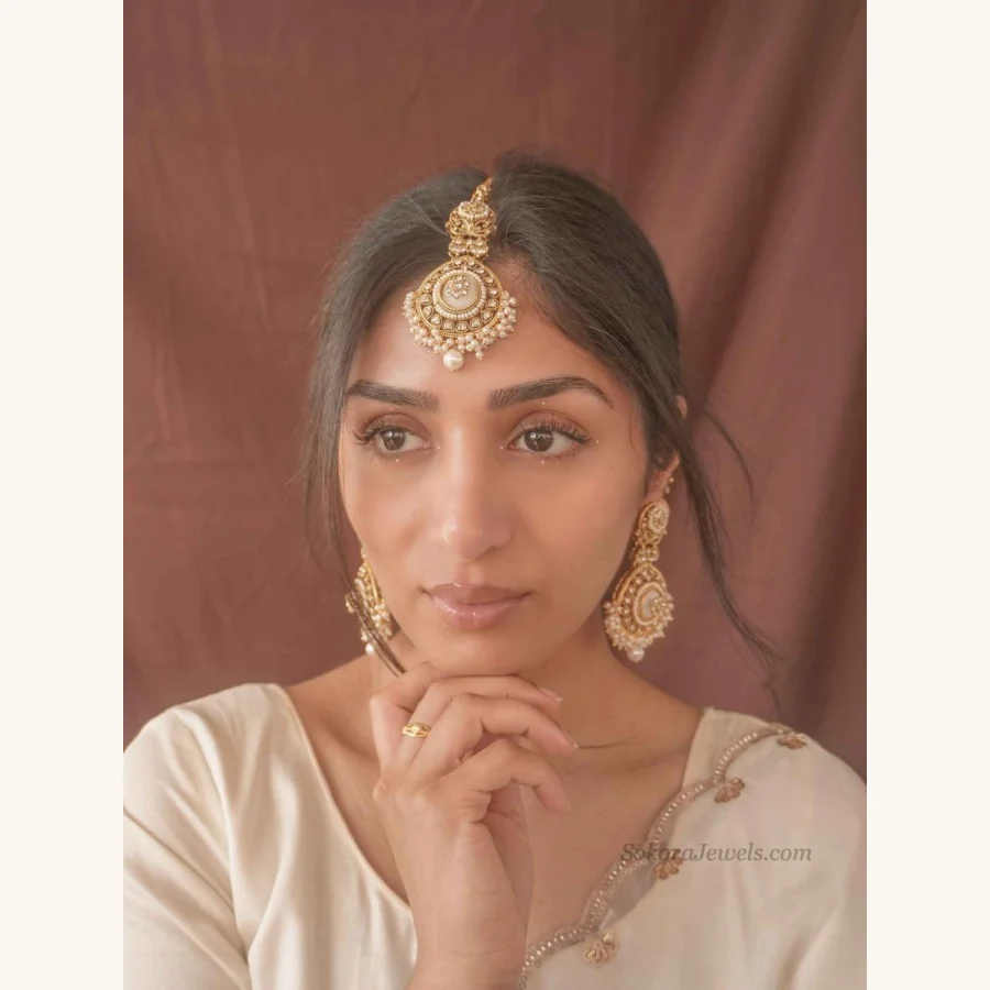 Pearly Earring & Tikka set