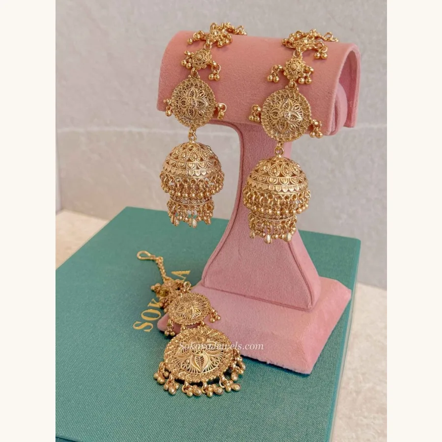Punjabi Heritage Jhumka & Tikka Set