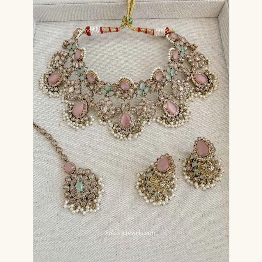 Sulayha Pastel Bridal Jewellery Set