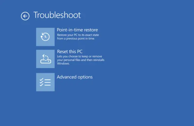 Point-in-Time Restore for Windows