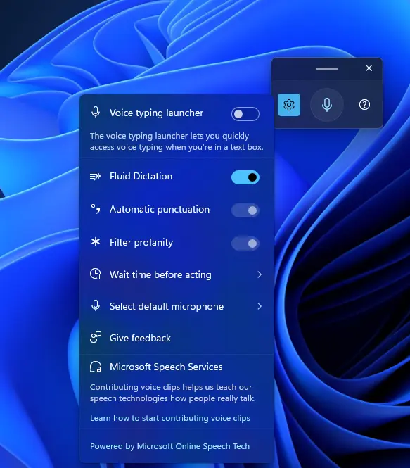 Fluid Dictation in Voice Typing (NPU Devices)